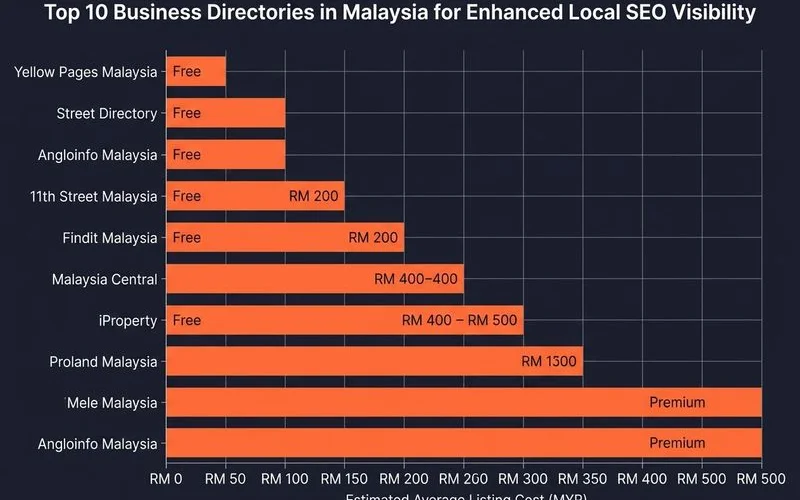 Citation-building cost ranges across top Malaysian directories