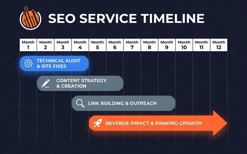Month-by-month SEO milestone roadmap