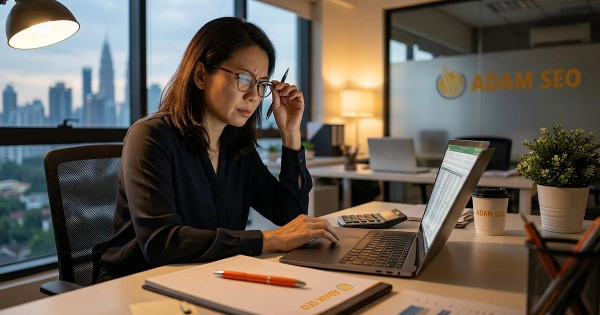 Local SME owner calculating SEO budget
